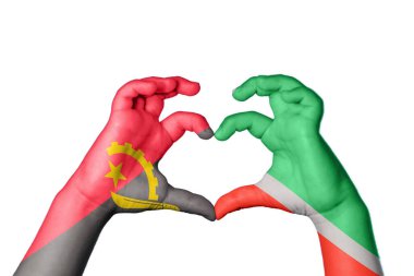 Angola Çeçenistan Kalbi, El hareketi kalp yapma, Kırpma Yolu