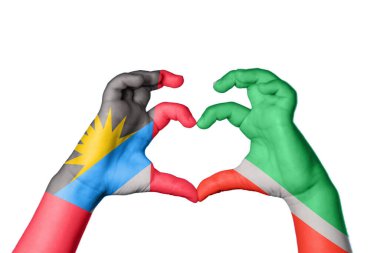 Antigua ve Barbuda Çeçenistan Kalbi, El hareketi kalp yapma, Kırpma Yolu