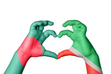 Bangladeş Çeçenistan Kalbi, El hareketi kalp yapmak, Kırpma Yolu