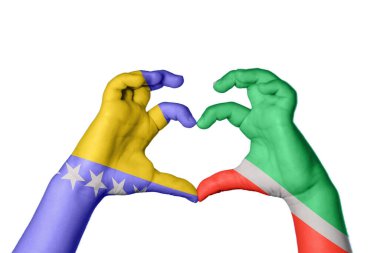 Bosna-Hersek Çeçenistan 'ın Kalbi, El hareketi, kalp yapma, Kırpma Yolu