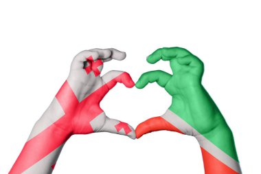 Georgia Çeçenistan Kalbi, El hareketi kalp yapma, Kırpma Yolu