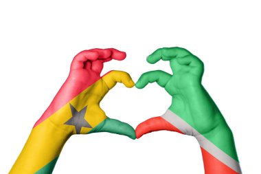 Gana Çeçenistan Kalbi, El hareketi kalp yapma, Kırpma Yolu