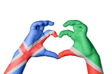 İzlanda Çeçenistan Kalbi, El hareketi kalp yapmak, Kırpma Yolu