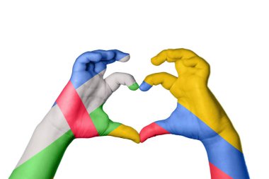 Orta Afrika Cumhuriyeti Kolombiya Kalbi, El hareketi kalp yapma, Kırpma Yolu