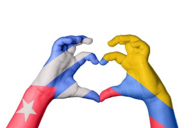 Küba Kolombiya Kalbi, El hareketi kalp yapma, Kırpma Yolu