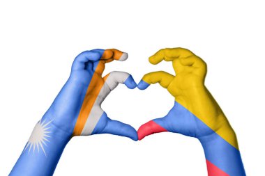 Marshall Adaları Kolombiya Kalbi, El hareketi kalp yapma, Kırpma Yolu