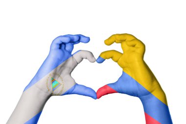 Nikaragua Kolombiya Kalbi, El hareketi kalp yapma, Kırpma Yolu