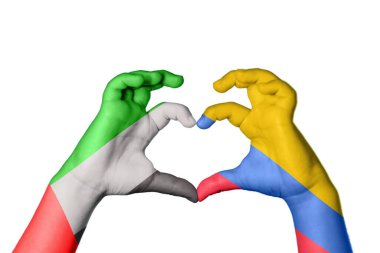 Birleşik Arap Emirlikleri Kolombiya Kalbi, El hareketi kalp yapma, Kırpma Yolu