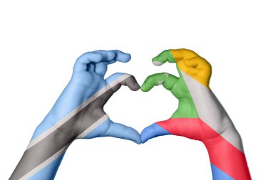 Botswana Komoros Kalbi, El hareketi kalp yapma, Kırpma Yolu