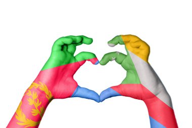 Eritrea Comoros Heart, El hareketi kalp yapma, Kırpma Yolu