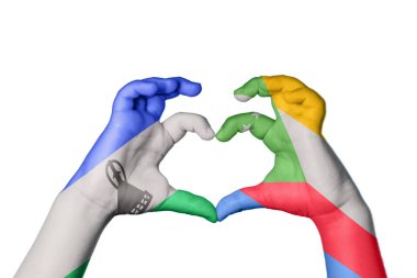 Lesotho Comoros Heart, El hareketi kalp yapmak, Kırpma Yolu