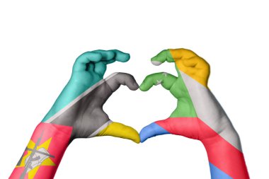 Mozambik Komors Kalbi, El hareketi kalp yapma, Kırpma Yolu