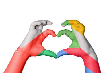 Umman Comoros Heart, El hareketi kalp yapma, Kırpma Yolu