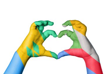 Saint Vincent ve Grenadines Komoros Yüreği, El hareketi kalp yapma, Kırpma Yolu