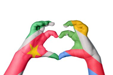 Surinam Comoros Heart, El hareketi kalp yapma, Kırpma Yolu