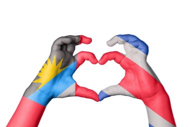 Antigua ve Barbuda Kosta Rika Kalbi, El hareketi kalp yapma, Kırpma Yolu