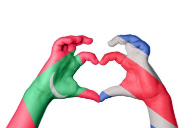 Maldivler Kosta Rika Kalbi, El hareketi kalp yapma, Kırpma Yolu