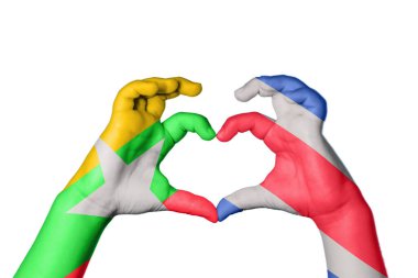 Myanmar Kosta Rika Kalbi, El hareketi kalp yapma, Kırpma Yolu