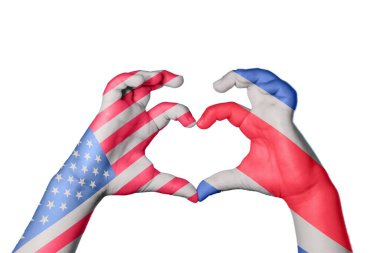 Amerika Birleşik Devletleri Kosta Rika Kalbi, El hareketi kalp yapma, Kırpma Yolu