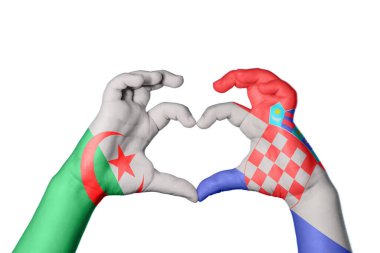 Cezayir Hırvatistan Kalbi, El hareketi, kalp yapma, Kırpma Yolu