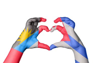 Antigua ve Barbuda Küba Kalbi, El hareketi kalp yapma, Kırpma Yolu