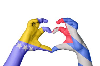 Bosna-Hersek Küba Kalbi, El hareketi, kalp yapma, Kırpma Yolu