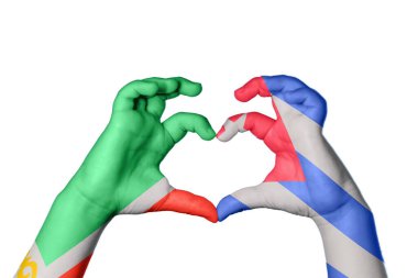 Çeçenistan Küba Kalbi, El hareketi kalp yapma, Kırpma Yolu