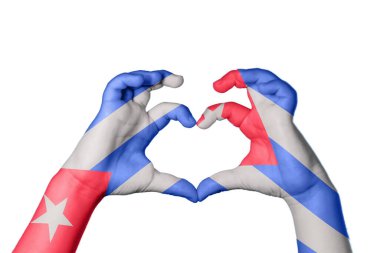 Küba kalbi, el hareketi kalp yapma, kırpma yolu.