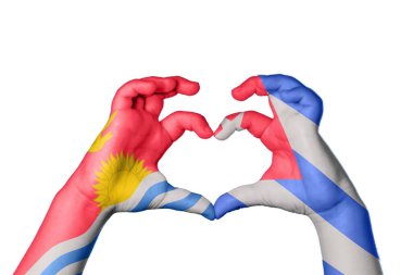 Kiribati Küba Kalbi, El hareketi kalp yapma, Kırpma Yolu