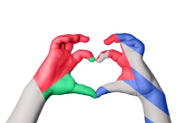 Madagaskar Küba Kalbi, El hareketi kalp yapma, Kırpma Yolu