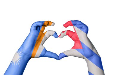 Marshall Adaları Küba Kalbi, El hareketi kalp yapma, Kırpma Yolu