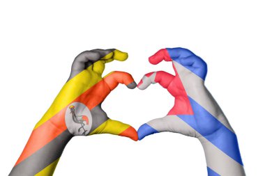 Uganda Küba Kalbi, El hareketi kalp yapma, Kırpma Yolu