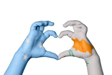 Mikronezya Kıbrıs Kalbi, El hareketi kalp yapma, Kırpma Yolu