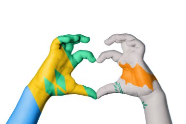 Saint Vincent ve Grenadines Kıbrıs Kalbi, El hareketi kalp yapma, Kırpma Yolu