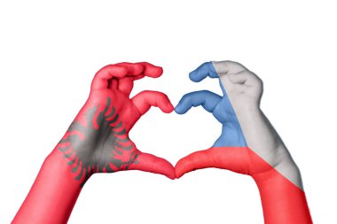 Arnavutluk Çek Cumhuriyeti Kalbi, El hareketi, kalp yaptı, Kırpma Yolu