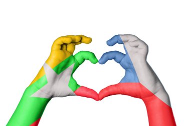 Myanmar Çek Cumhuriyeti Kalbi, El hareketi kalp yapma, Kırpma Yolu