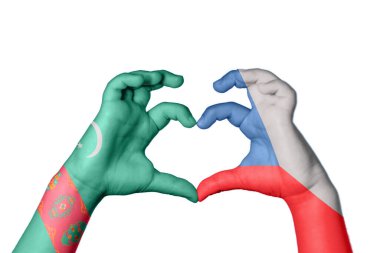 Türkmenistan Çek Cumhuriyeti Kalbi, El hareketi kalp yapma, Kırpma Yolu