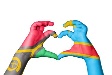 Vanuatu Demokratik Kongo Cumhuriyeti, El hareketi kalp yapma, Kırpma Yolu