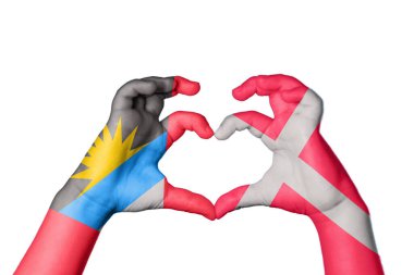 Antigua ve Barbuda Danimarka Kalbi, El hareketi kalp yapma, Kırpma Yolu