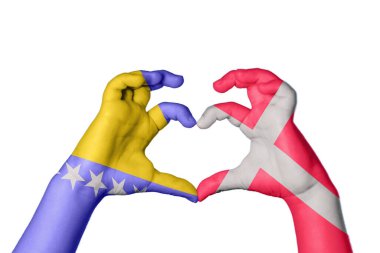 Bosna-Hersek Danimarka 'nın Kalbi, El hareketi, kalp yapma, Kırpma Yolu