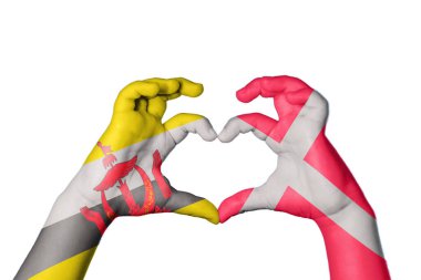 Brunei Danimarka Kalbi, El hareketi kalp yapma, Kırpma Yolu