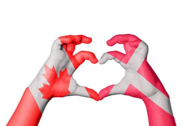 Kanada Danimarka Kalbi, El hareketi kalp yapma, Kırpma Yolu