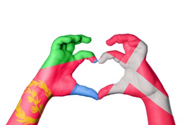 Eritrea Danimarka Kalbi, El hareketi kalp yapma, Kırpma Yolu