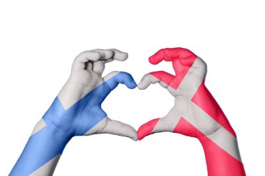 Finlandiya Danimarka Kalbi, El hareketi kalp yapma, Kırpma Yolu