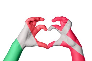 İtalya Danimarka Kalbi, El hareketi kalp yapma, Kırpma Yolu