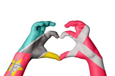 Mozambik Danimarka Kalbi, El hareketi kalp yapma, Kırpma Yolu