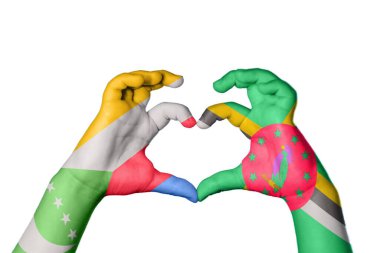 Comoros Dominica Heart, El hareketi kalp yapmak, Kırpma Yolu