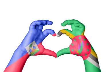 Haiti Dominica Kalbi, El hareketi kalp yapma, Kırpma Yolu