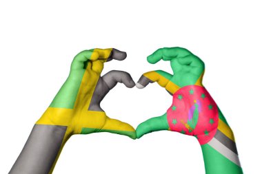 Jamaika Dominica Kalbi, El hareketi kalp yapma, Kırpma Yolu