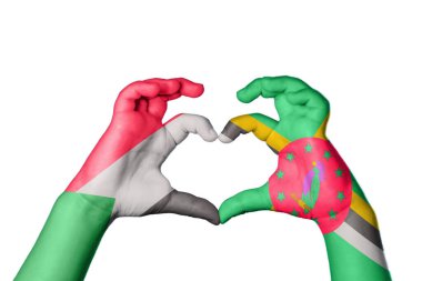 Sudan Dominica Kalbi, El hareketi kalp yapma, Kırpma Yolu